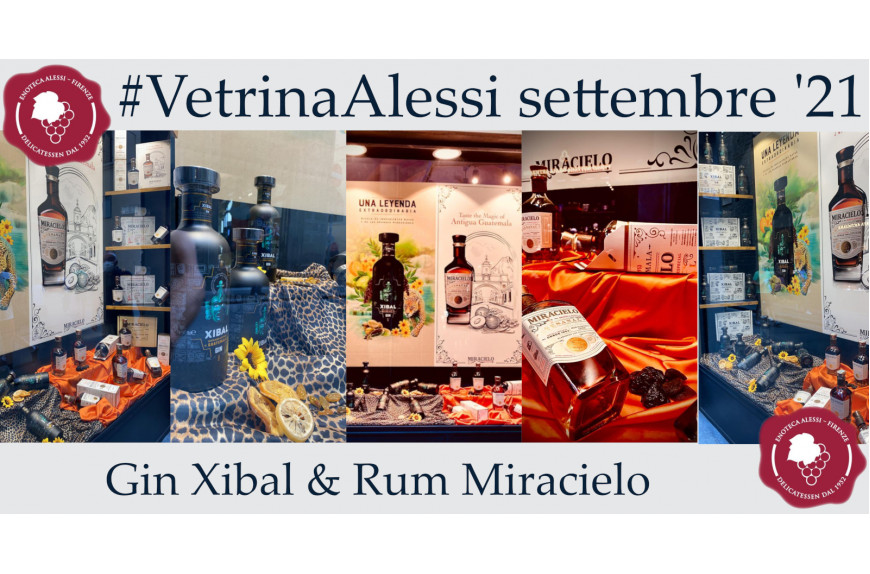 VetrinAlessi September 2021: Rum Miracielo and Gin Xibal
