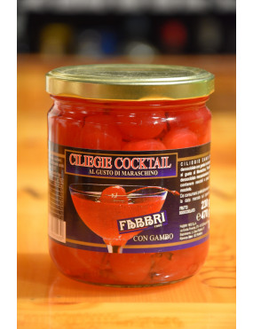 FABBRI CILIEGE COKTAIL ROSSE CON GAMBO 470g