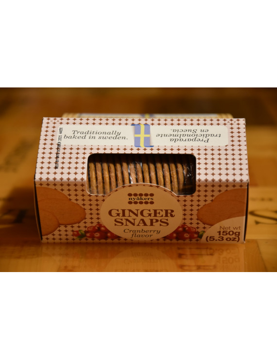 NYAKERS GINGER SNAPS CRANBERRY 150g