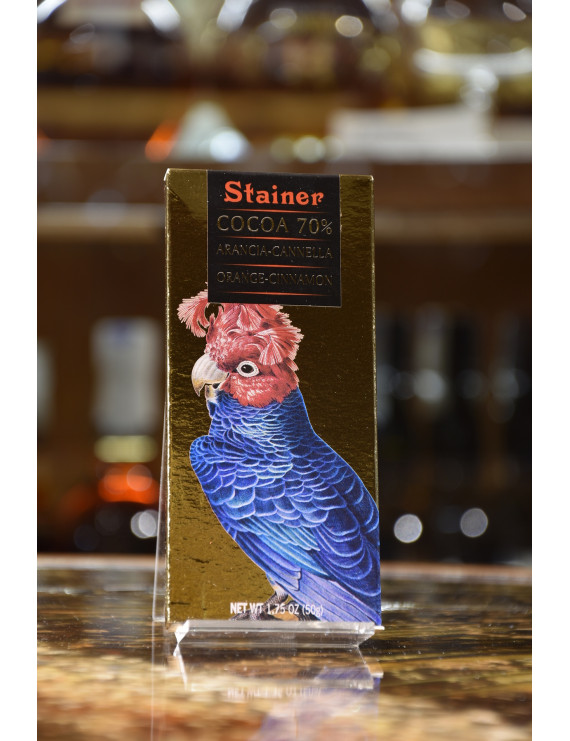 STAINER TAV.FONDENTE ARANCIA CANNELLA 70% 50g