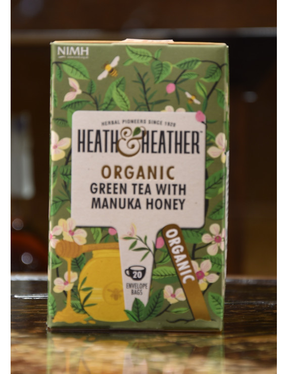 HEATH & HEATHER ORGANIC GREEN TEA  MANUKA 20 BUST