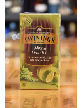 TWININGS TE´ NERO MENTA E LIME 25 BUSTE