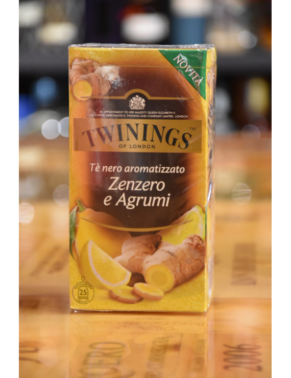 TWININGS TE´ NERO ZENZERO E AGRUMI 25 BUSTE